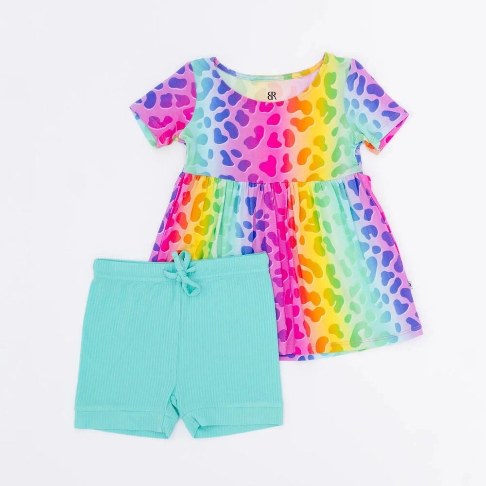 Wild Child Girls Short Sleeve Top & Shorts Set - 4T
